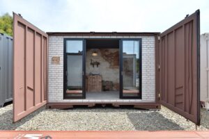 002【フルビルド】モルタル造形の画家のアトリエコンテナー