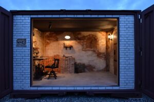 002【フルビルド】モルタル造形の画家のアトリエコンテナー